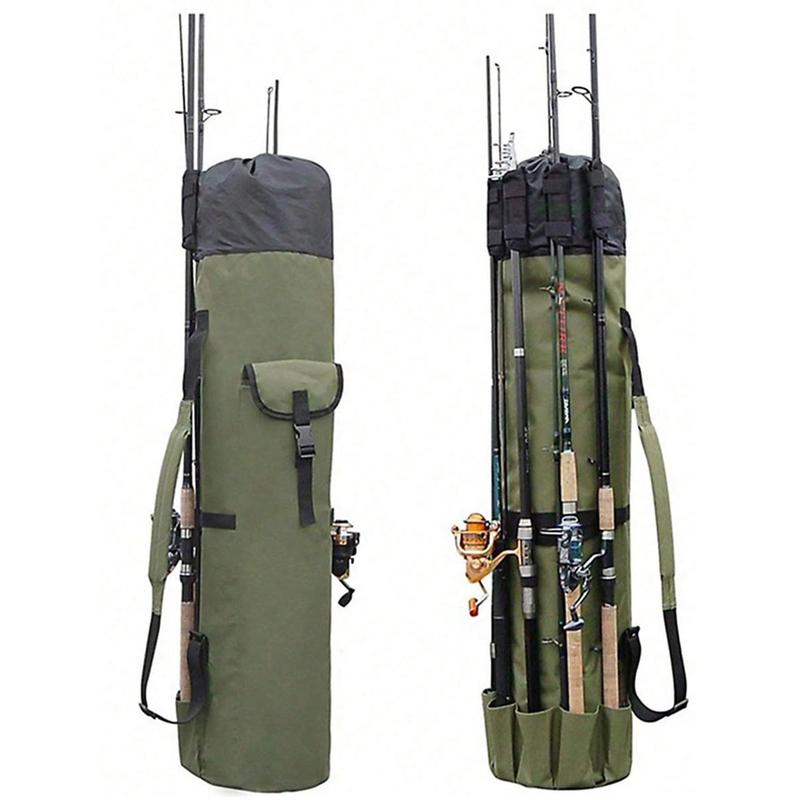 1pc Fishing Rod Organizer Bag (Portable) Shoulder Carry Home And Travel Storage | Professional Reel, Tackle, And Equipment Organization | Heavy-Duty, Water-Resistant