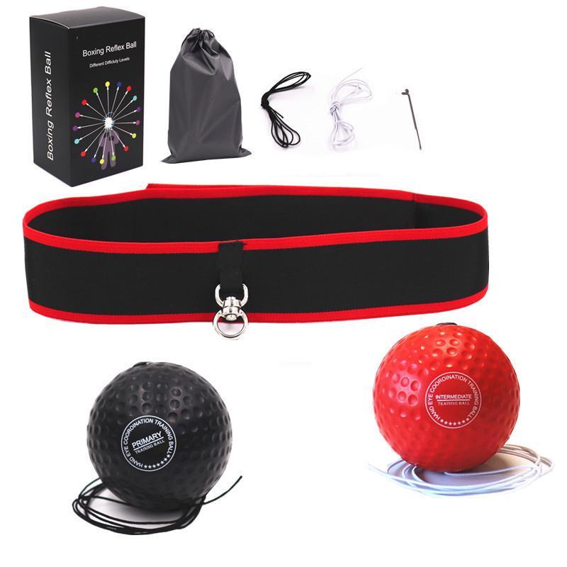 Boxing Reflex Ball Set with Storage Bag, 1 Set Boxing Reaction Ball & Headband Set, Improve Reaction Speed and Hand Eye Coordination Training Boxing Equipment for Home