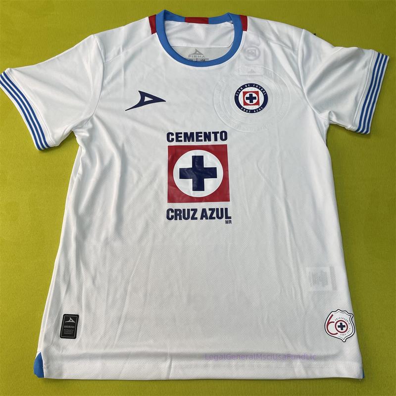 24-25 New Mexico League Blue Cross Away Short Sleeve Jersey Cruz Azul Fans Version Soccer Jersey