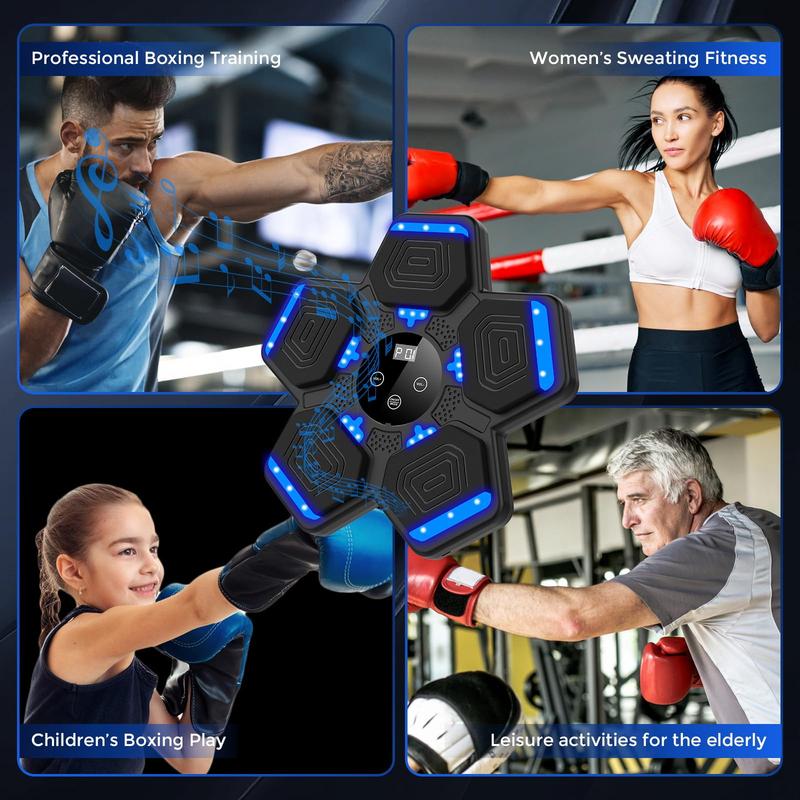 Musical Boxing Machine, Smart Musical Boxing Trainer with Boxing Gloves, Electronic Boxing Target for Home, Indoor and Gym Professional Boxing Training