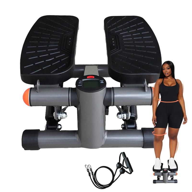 Steppers for Exercise, Stair Stepper Total Body Workout Stair Step Machine with Resistance Bands and LCD Monitor for home office