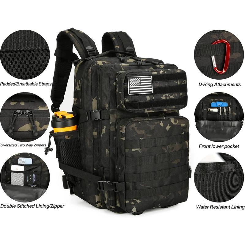 45L Tactical Assault Backpack 3 day assault pack with Molle Waterproof backpack Rucksack for Tactical Backpacks tactical backpack large military Military Tactical