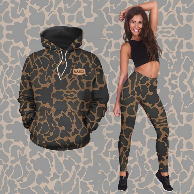 Camo Legging Set Combo hoodie legging Old Row Outdoors Deer Badge Combo for Women