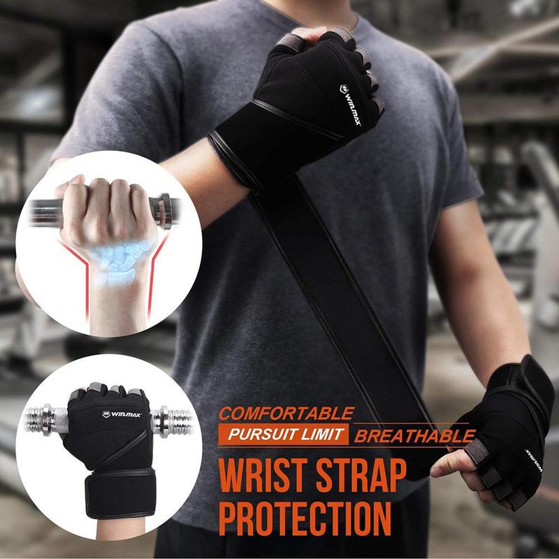 Summer Durable Weight Lifting Gloves, 1 Pair Breathable Half-finger Wrist Support Gloves for Powerlifting, Non-slip Training Exercise Gloves for Automotive & Motorcycle Cycling, Gym Sports Accessories