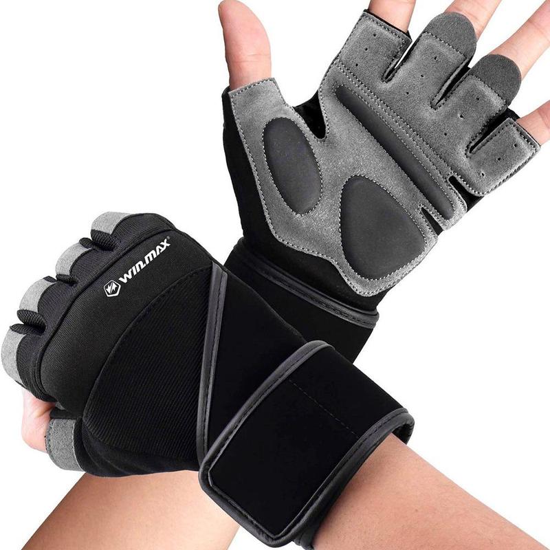 Summer Durable Weight Lifting Gloves, 1 Pair Breathable Half-finger Wrist Support Gloves for Powerlifting, Non-slip Training Exercise Gloves for Automotive & Motorcycle Cycling, Gym Sports Accessories