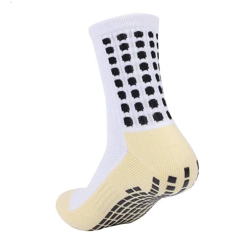 4 Pair Men's Soccer Socks with Anti Slip Non Slip Grip Pads for Football Basketball Sports Grip Socks