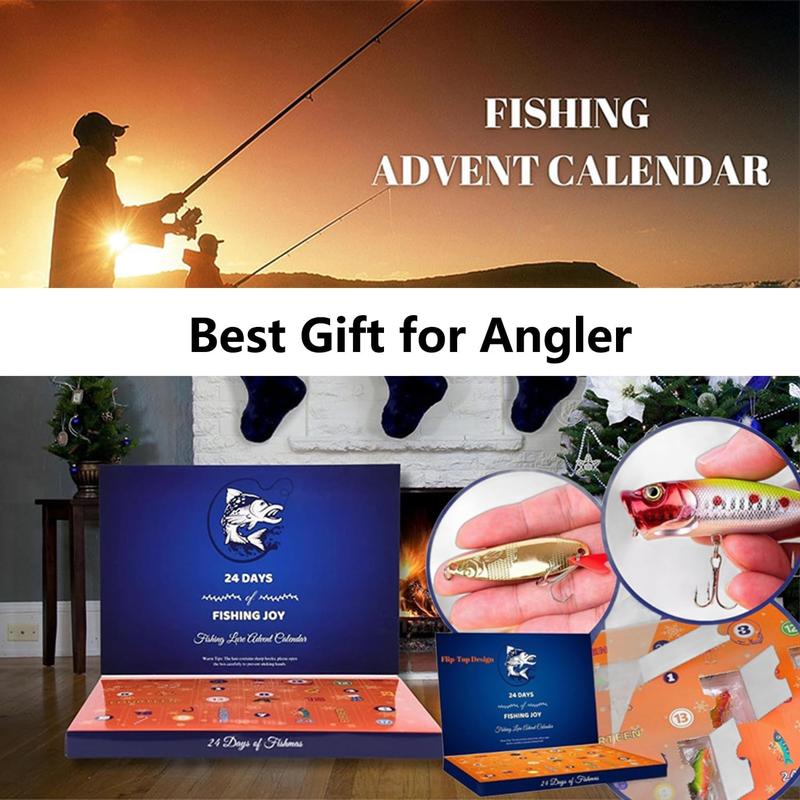 Fishing Advent Calendar 2024-24 Days of Premium Fishing Lures for Men, Teens, and Adults - The Ultimate Christmas Vacation Advent Calendar 2024 for Freshwater & Saltwater