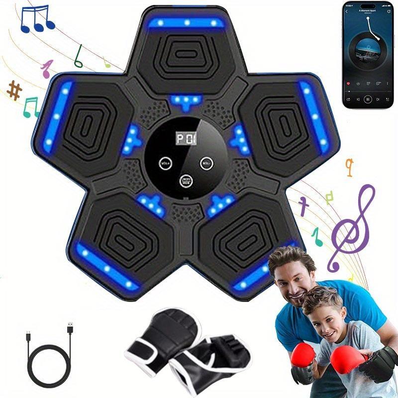 Musical Boxing Machine, Smart Musical Boxing Trainer with Boxing Gloves, Electronic Boxing Target for Home, Indoor and Gym Professional Boxing Training