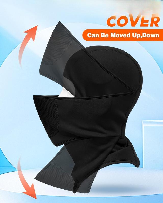 Balaclava  Ski Mask with Movable Deisgn for Men Women-Fleece Winter  Covering for Cold Weather Skiing Outdoor Work