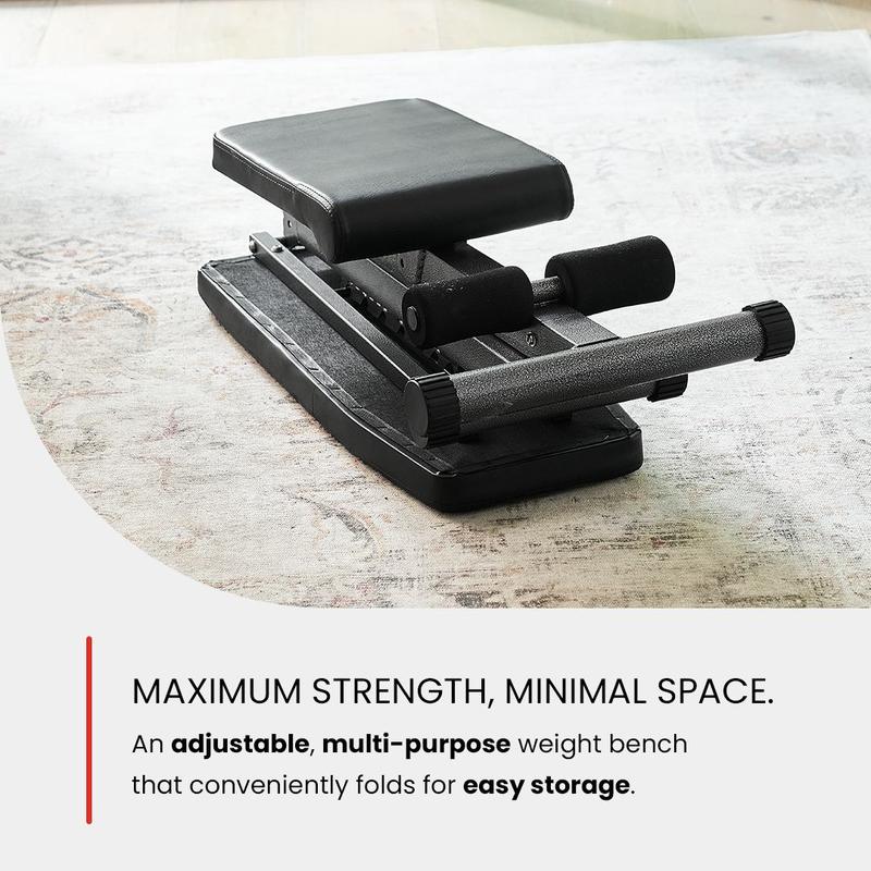 Finer Form 5-in-1 Weight Bench, Adjustable & Foldable for Bench Press, Strength Training and Full Body Workout. Perfect for Dumbbell Sets or an Adjustable Dumbbell Set in Your Home Gym.