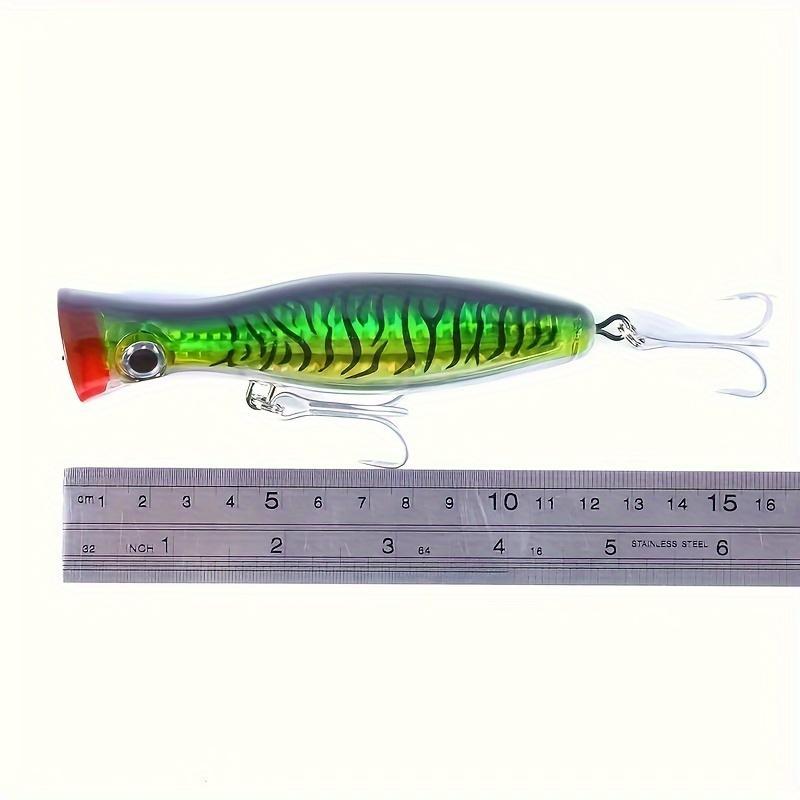 5.11inch Artificial Fishing Lure, 1 Count Multi-species Topwater Popper Fishing Lure, ABS Hard Bait Wobbler for Bass, Trout, Redfish, Catfish & More