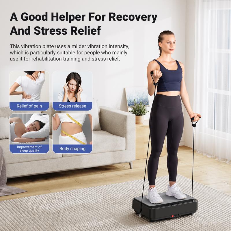 MERACH Mini Vibration Plate Exercise Machine, Lymphatic Drainage Machine, Whole Body Workout Vibration Platform for Wellness and Fitness