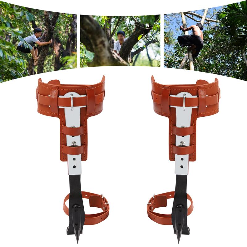 Upgrade Your Tree Climbing Game: Enhanced Stability with Adjustable Tree Climbing Spikes - The Ultimate Gear for Outdoor Enthusiasts!