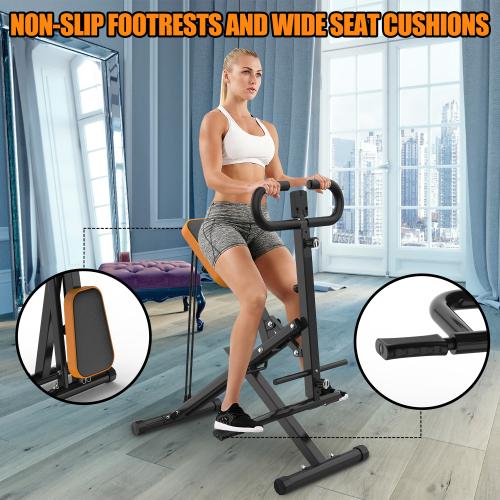 Squat Machine for Home,330LBS Foldable,RodeoCore Exercise Machine,Ride & RowingMachine for Botty Glutes Butt Thighs,AbBack Leg Press Hip Thrust