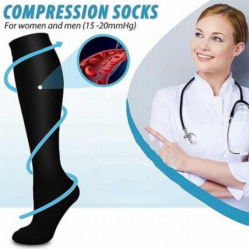 Mixed Pattern Compression Socks, Anti-slip Breathable Compression Stockings for Women, Summer Sports Compression Socks for Running Jogging Hiking, Best Support for Nurses Running Hiking Cruel Summer, Back to School