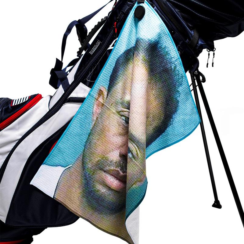 Tiger Woods Mugshot Magnetic Golf Towel - High-Quality Microfiber Material, Strong Magnetic Attachment, Unique Design - 16