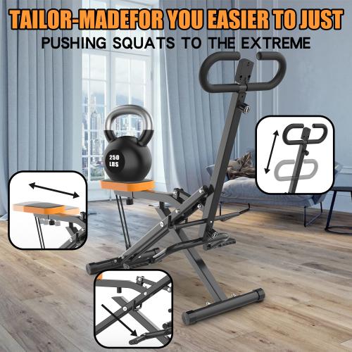 Squat Machine for Home,330LBS Foldable,RodeoCore Exercise Machine,Ride & RowingMachine for Botty Glutes Butt Thighs,AbBack Leg Press Hip Thrust