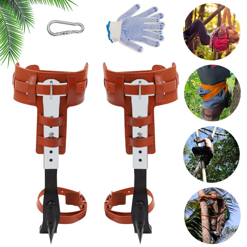 Upgrade Your Tree Climbing Game: Enhanced Stability with Adjustable Tree Climbing Spikes - The Ultimate Gear for Outdoor Enthusiasts!