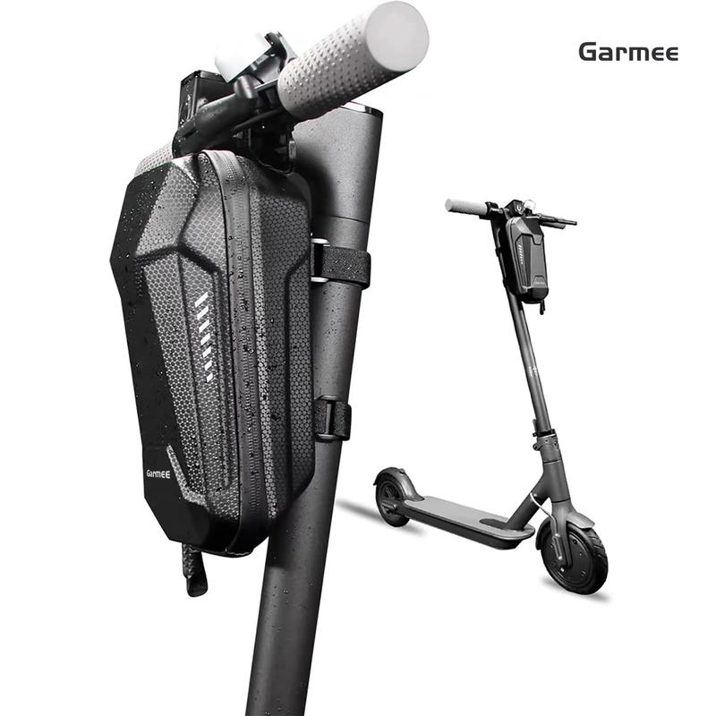 Garmee Waterproof Scooter PU Storage Bag,Portable Electric Scooter Bag, Quick Release Scooter Storage Bag with 3L Large Capacity, Waterproof Scooter Front Handlebar Bag for Carrying Phone, Wallet, Charger Tools, Repair Tools