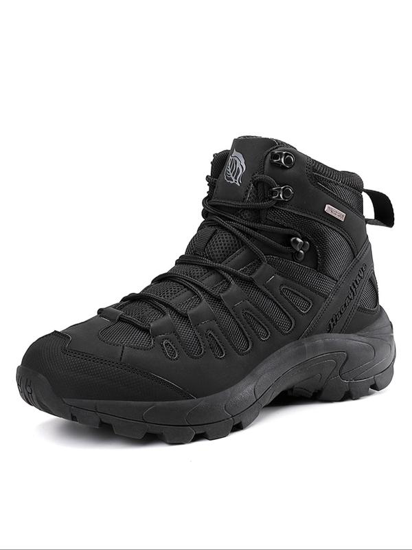 Men's Outdoor Hiking Boots, Casual Sporty Lace Up Waterproof Non-slip Hiking Shoes, Outdoor Sports Shoes for Fishing, Hiking, Climbing, Cycling, Train