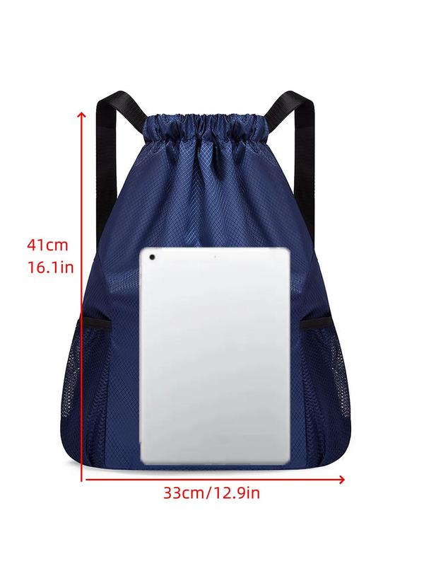 Unisex Minimalist Solid Color Drawstring Backpack, Lightweight Outdoor Travel Backpack, Simple Waterproof Storage Bag, Fitness Basketball Sports Bag, Multifunctional Bag for Men & Women