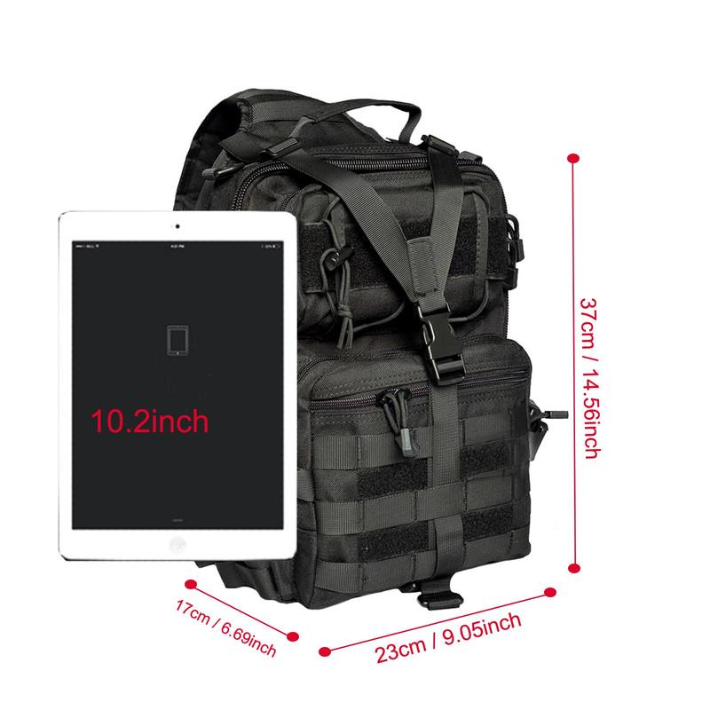 Unisex's Solid Color Zipper Sports Sling Bag, Multifunctional Waterproof Nylon Photography Bag, Sports Backpack for Outdoor