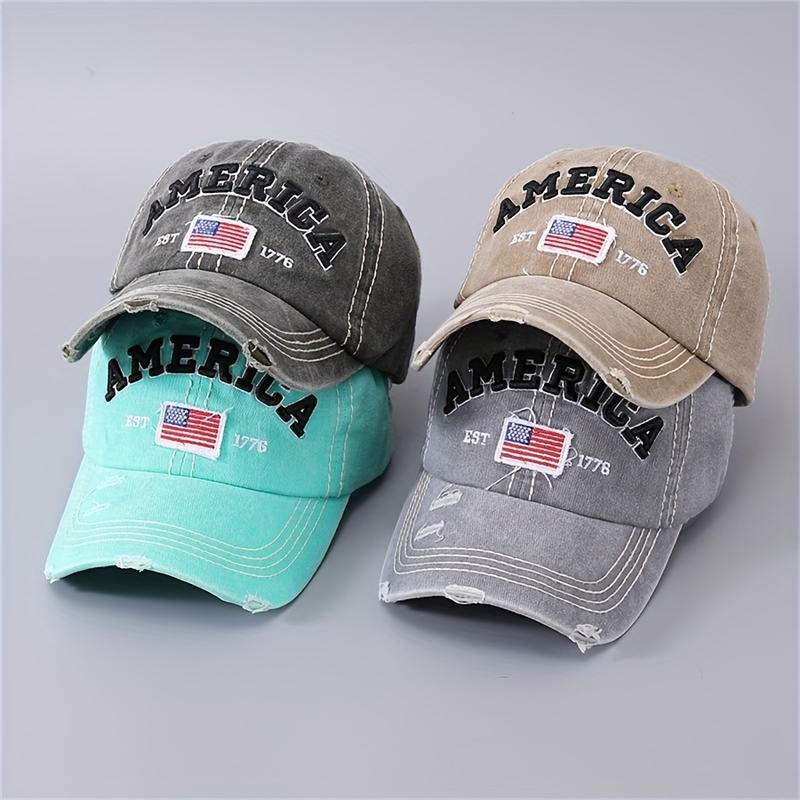 Embroidered Baseball Cap Wash Wear Cone Hat Adjustable Sunshade Casual Hat Suitable for Men and Women