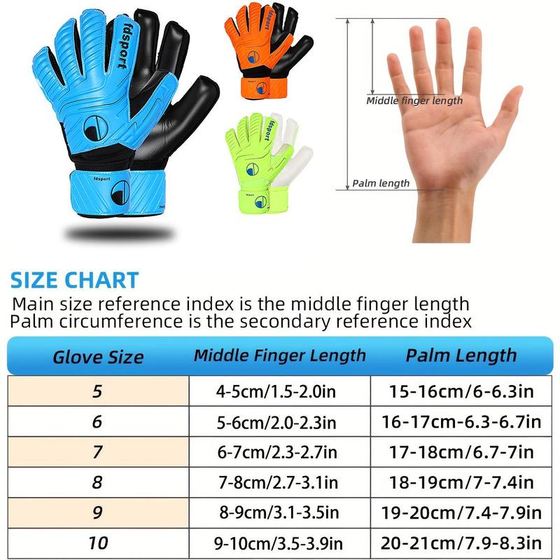 Summer 1 Pair Goalkeeper Gloves, Breathable Finger Protective Gloves, Football Training Gloves