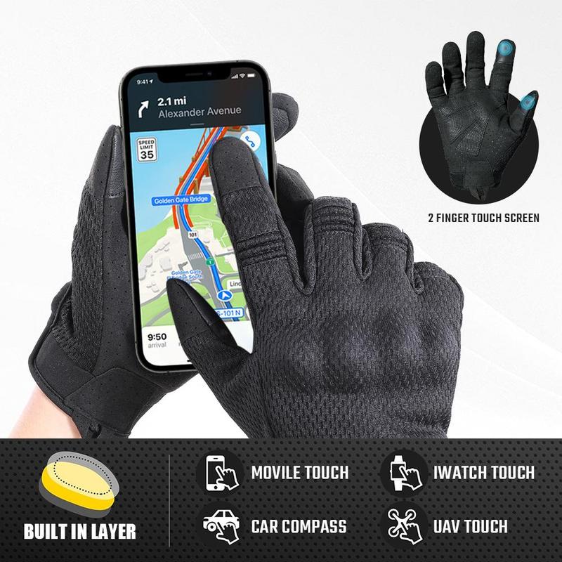 Camouflage Full Finger Sports Gloves, Breathable Touch Screen Gloves, Outdoor Cycling Hiking Climbing Camping Gloves, Sports Gloves for Men & Women