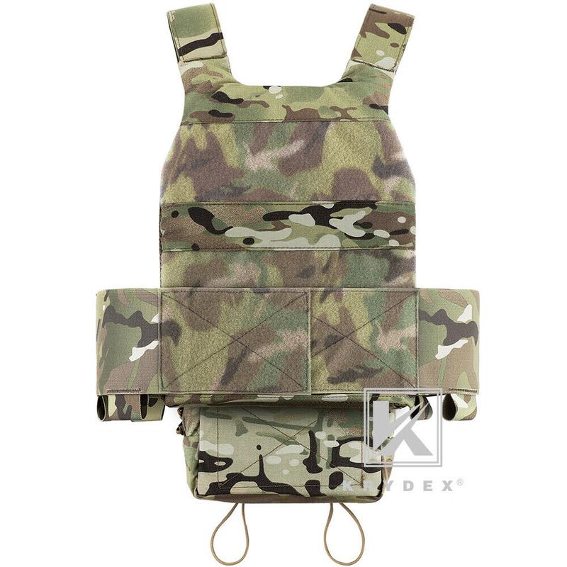 KRYDEX Low  Lightweight Vis Slick Plate Carrier Tactical Vest and  Micro Fight Chest Rig Full Set tactical vest