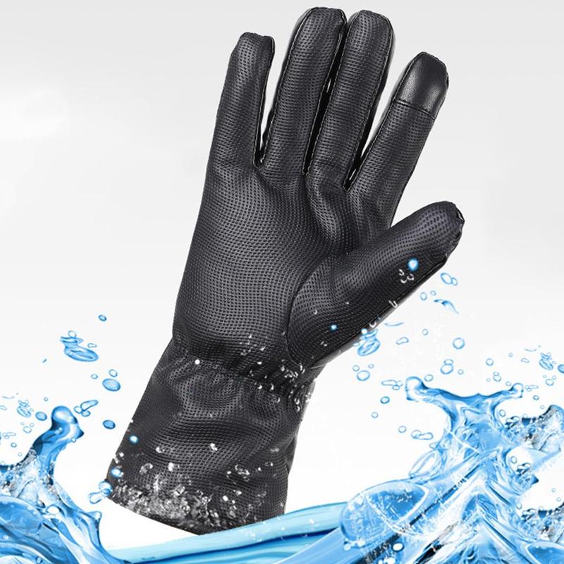 Rechargeable Heated Gloves 3 Temperature Levels Waterproof Heating Gloves Cold Weather Gloves for Outdoor Cycling Skiing Hiking