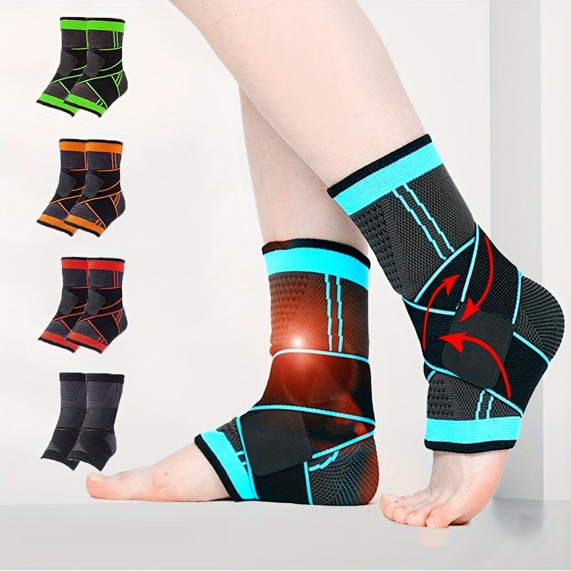 1 Pair Of Adjustable Compression Ankle Supports - Increase Stability, Ease Swelling & Sprains - Perfect For Sports & Recovery!