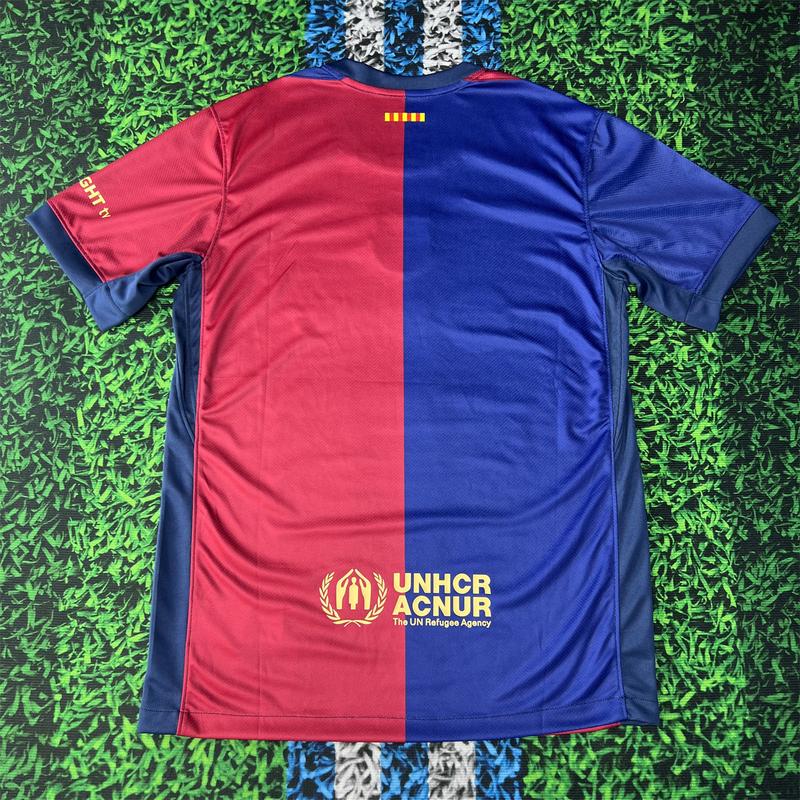 NIKE 24 25 Barcelona Home Red and Blue Short Sleeve Jersey