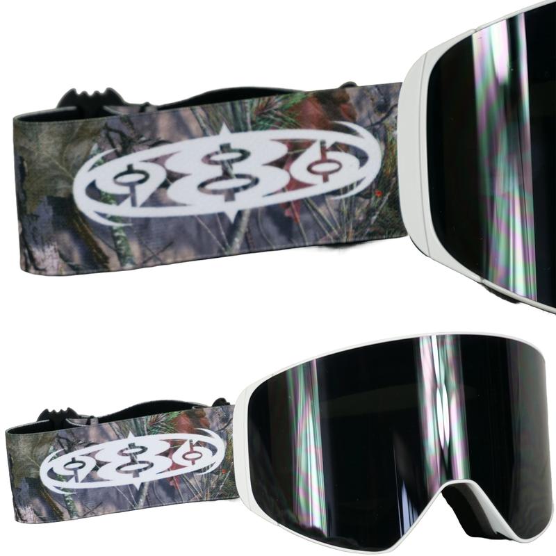 986 Stylish Trendy Ski and Snowboard Goggles, MAGNETIC LENES, ANTIFOG… (Camo)