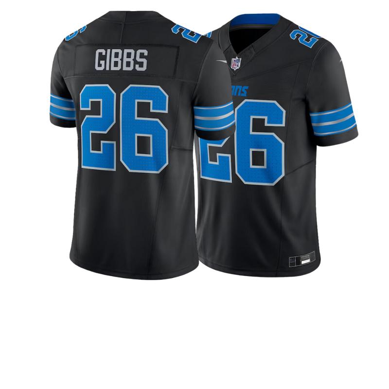 Men's Gibbss #26 Black Detroitt Lionss Limited Jersey, home jersey, fan football jersey sports merchandise, gift for him, gift for birthday