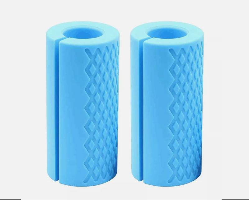 US 1 Pair Barbell Grips Thick Dumbbell Grips Arm Blaster Adapter Silicone Rubber