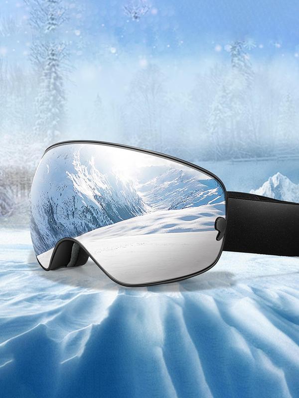 Ski Goggles, OTG Snowboard Goggles, Anti-fog Detachable Lens for Men Women & Youth, UV400 Protection Skiing Sunglasses