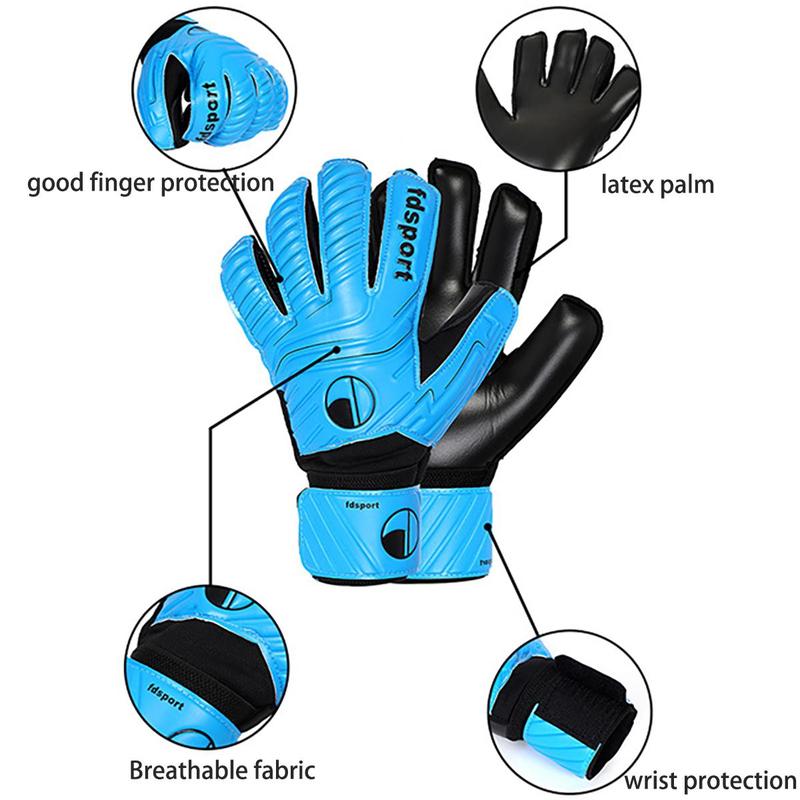 Summer 1 Pair Goalkeeper Gloves, Breathable Finger Protective Gloves, Football Training Gloves