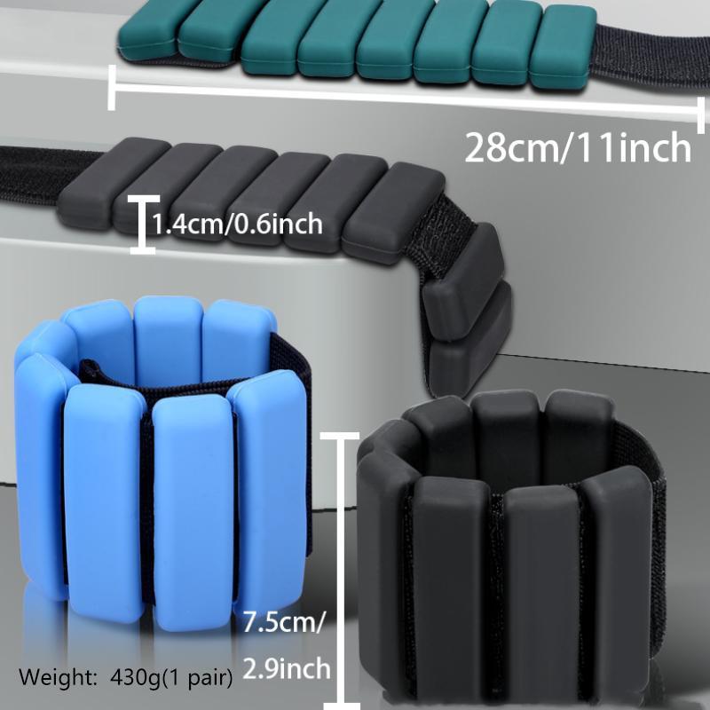 Adjustable Weighted Wristband, 1 Pair Wrist Weights for Women & Men, Totally About 430g for 1 Pair (220g Each), Fitness Equipment for Home Gym Workout, Christmas Gift