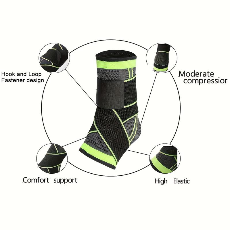 1 Pair Of Adjustable Compression Ankle Supports - Increase Stability, Ease Swelling & Sprains - Perfect For Sports & Recovery!