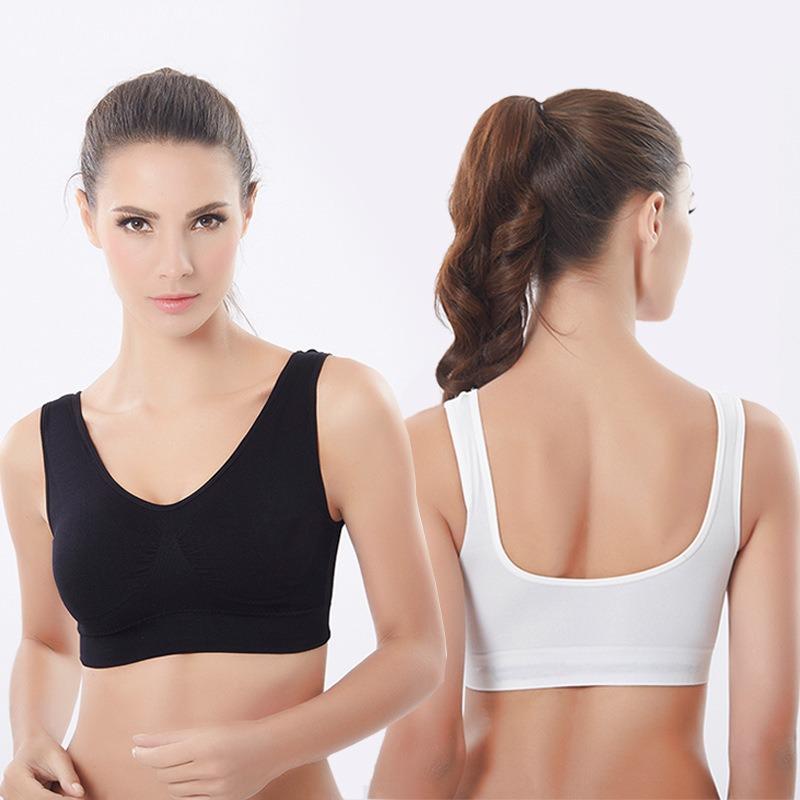 5PCs Plus Size Seamless Full Cover Sports Bra - Wireless, Backless, Medium Stretch, Solid Color, Pullover Fitness Tank Bra for Comfortable Workout ,bra pack seamless sexy bras casual bra Plus Size