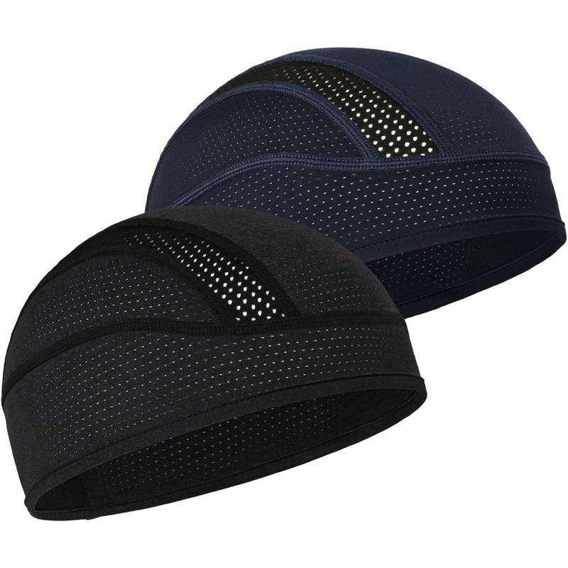 Skull Cap Helmet Liner Beanie, Cooling Mesh Cycling Running Hat for Men Women, Fits Under Helmets