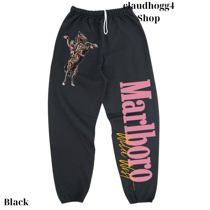 Western Style MarIb0r0 Wild West Cowgirl Unisex Sweatpants for Running and Sports, Comfortable and Stylish Clothing, All Season Unisex Trouser