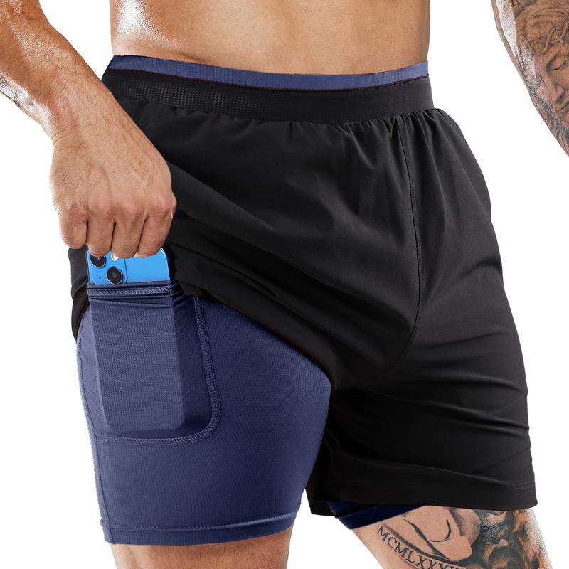 MIER Men's 2 in 1 Running Shorts With Liner 5