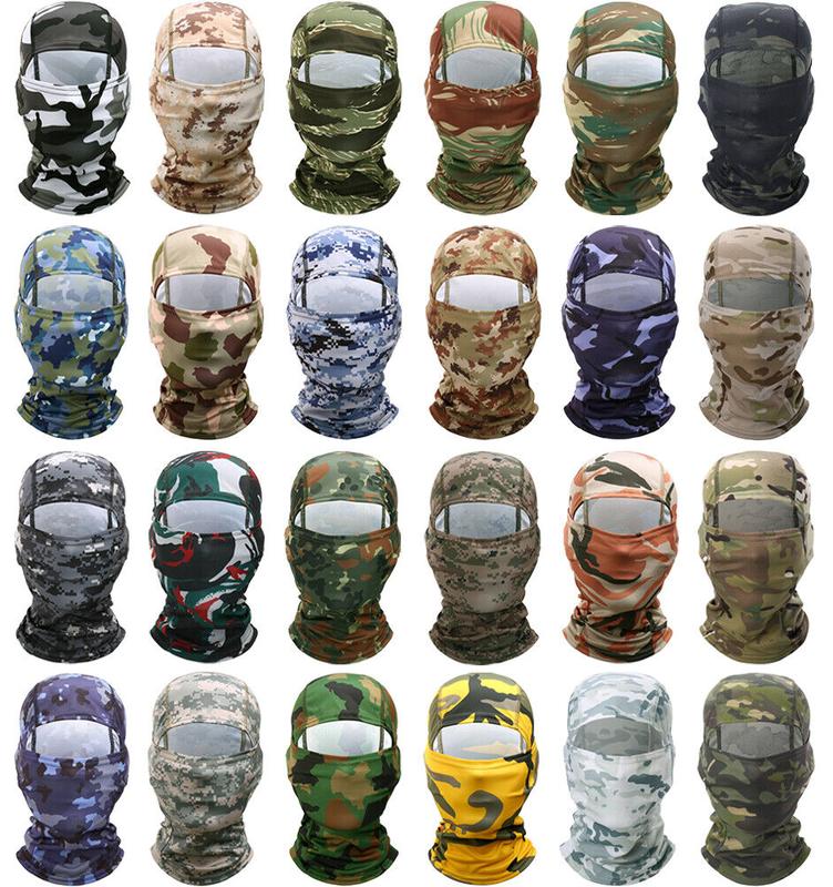 Balaclava Camo Face Mask UV Protection Ski Sun Hood Tactical Masks for Men Women