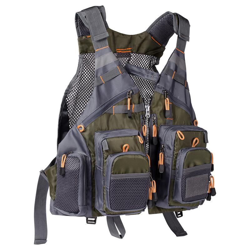 Bassdash Strap Fishing Vest Adjustable for Men and Women, for Fly Fishing and Outdoor Activities