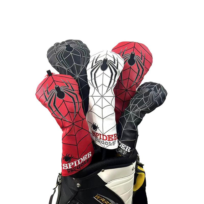 Spider Pattern Golf Headcover, 1 Count Waterproof & Oil Resistant Golf Wood Club Cover, Golf Accessories for Men Golfers, Perfect Gift for Golf Clubs