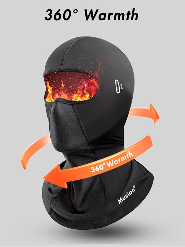 Full Face Mask, Windproof Winter Ski Mask with Glasses Hole, Warm Face Cover for Men & Women, Outdoor Sports Accessories for Skiing, Cycling, Snowboarding