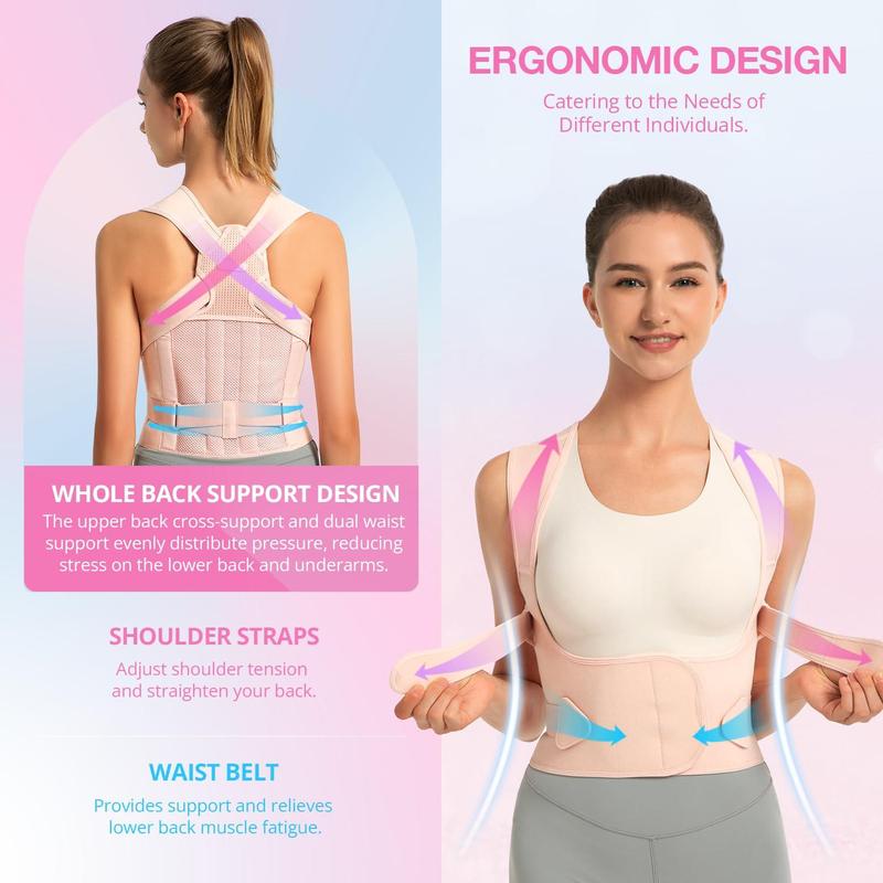 YMIBAOK female posture support: Full back support for the back - universal for men and women Healthcare Tool compression vest sport