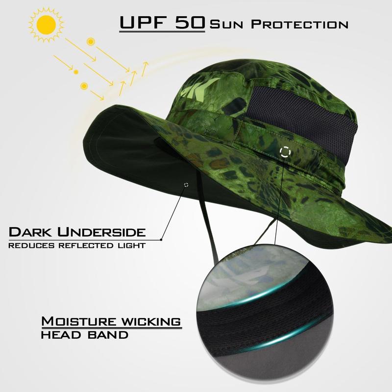 KastKing Sol Armis Boonie Hat for Men and Women - UPF 50 Sun Protection, Moisture Wicking Head Band, Adjustable Fit, Prym1 Camo - Sports & Outdoor Accessories